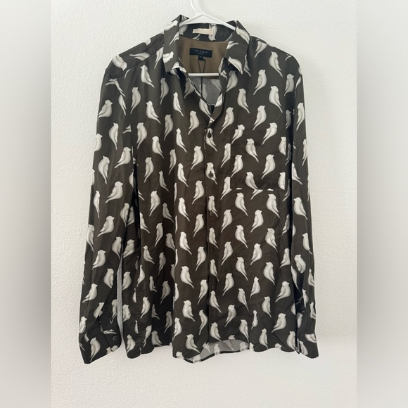 Ted Baker Other - Ted Baker Chartz Bird Print Shirt Button Up Long Sleeve Mens 4 US Large NWT